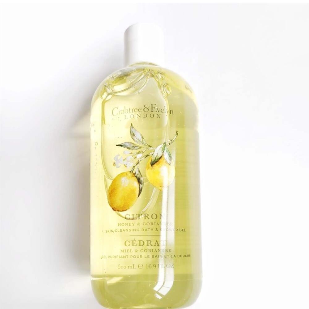 NEW! Crabtree & Evelyn CITRON HONEY & CORIANDER Bath & Shower Gel 16.9 fl oz